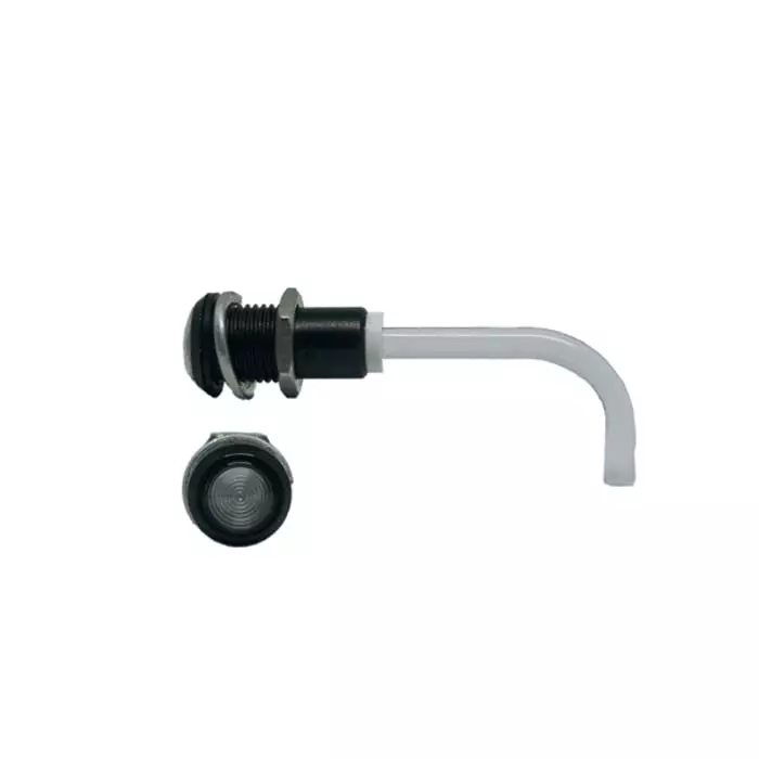 BIVAR Panel Mount Right Angle LED Light Pipe Clear Round Lens, RHD-1100-2500-F9PZ67PR