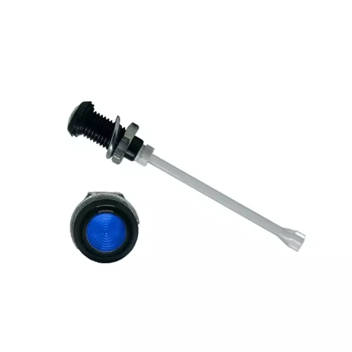 BIVAR Panel Mount Vertical LED Light Pipe Blue Round Lens, RHD-1660-F6PZB67PR (Pack of 100 Pcs)