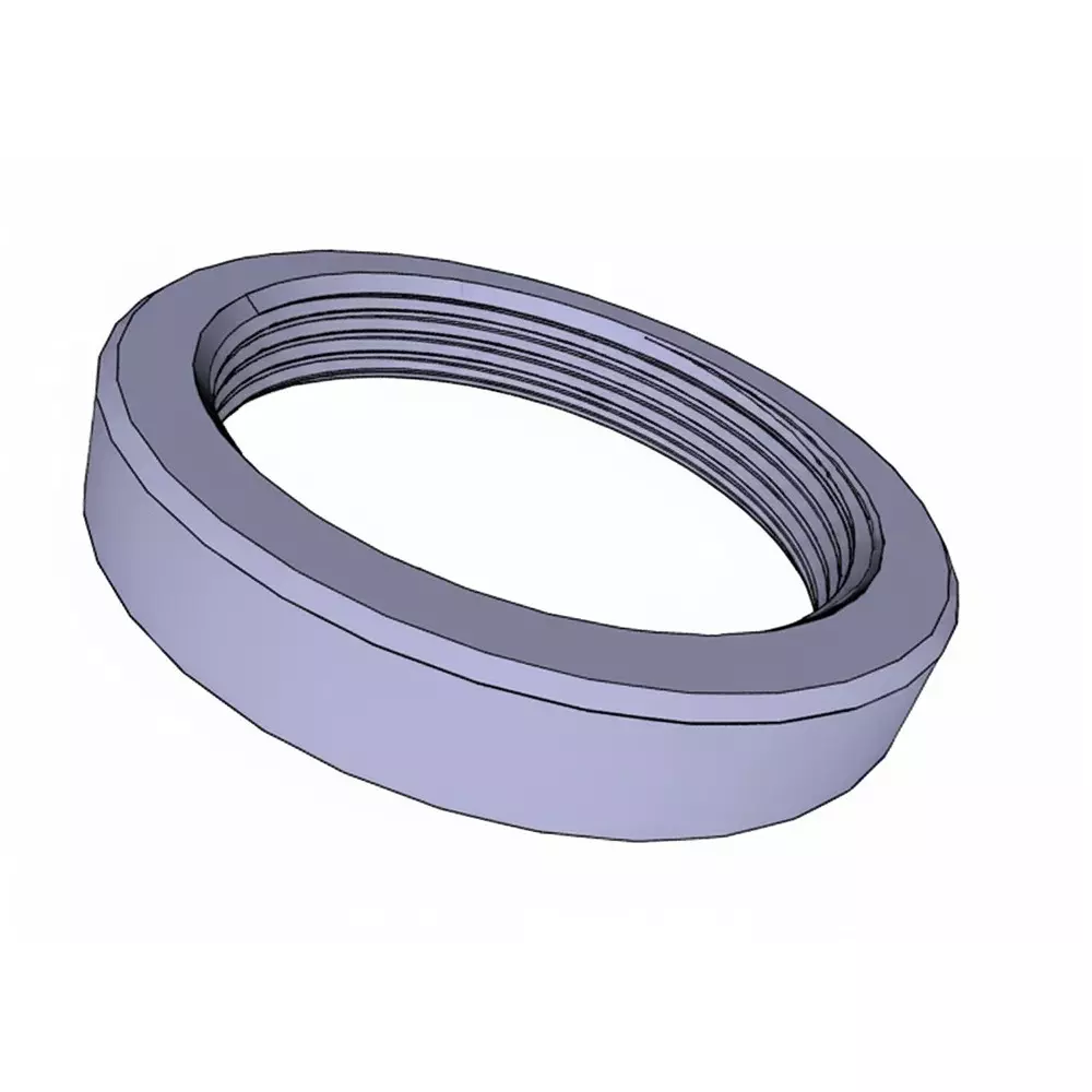 BANNER ENGINEERING GS60 Series Mounting Knurl Nut Aluminum 10 mm Body Length Black, ACC-GS60 M48 Front Mount