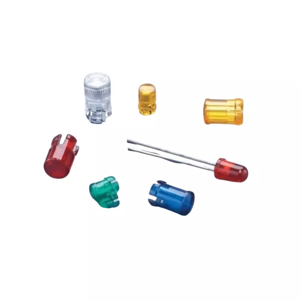 VCC LED Lenses Polycarbonate (PC) 5 mm LED Size Yellow, CMC_313_YTP