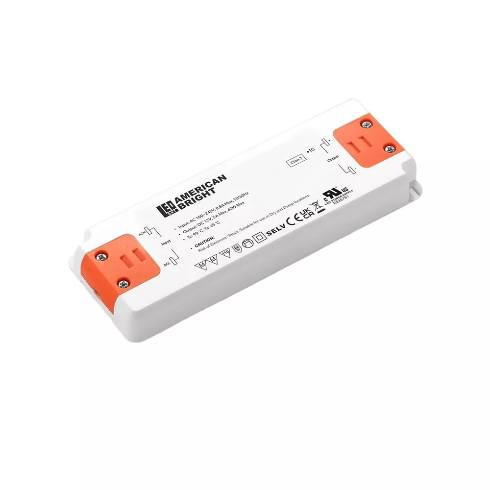 AMERICAN BRIGHT LED LED Drivers Power Supply Desktop Mount 1 Output 75 W, AB-D2075-V12-Q