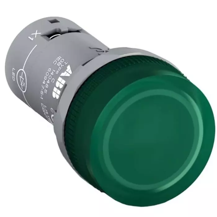 ABB Green Pilot Light, 22mm Cutout CL Series, 1SFA619402R1002 CL-100G