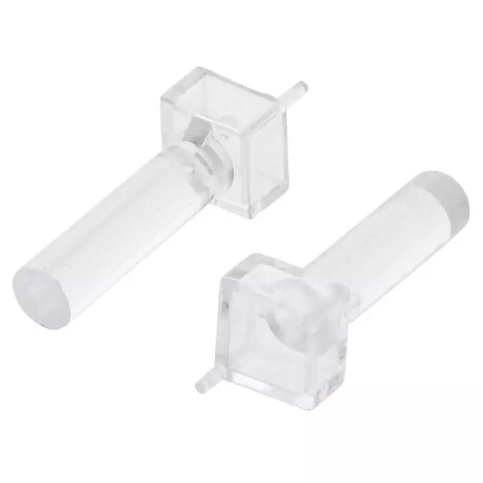 BIVAR PCB Mounted LED Light Pipe Clear Flat Lens, VLP-550-F (Pack of 10 Pcs)