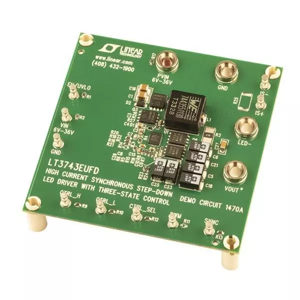 Analog Devices LT3743 Series Demonstration Boards 12 V Operating Supply Voltage, DC1470A