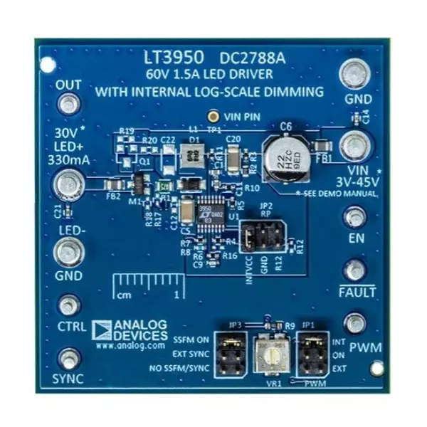 Analog Devices LT3950 Series Demonstration Boards 6 to 24 V Operating Supply Voltage, DC2788A