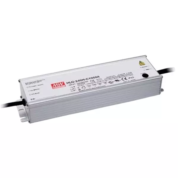 Mean Well HLG-240H-C Series LED Drivers Power Supply 1 Output 220.2 mm (8.669 inch) With Dimming, HLG-240H-C700B