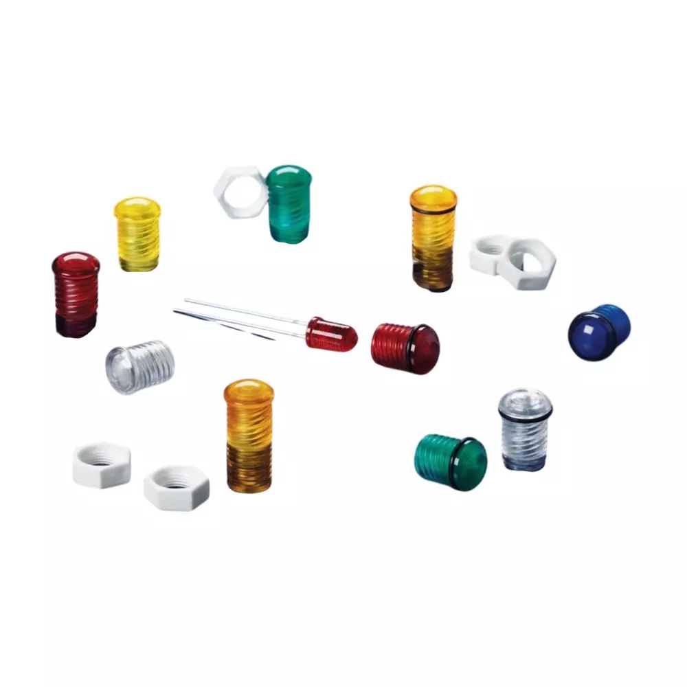 VCC LED Lenses Polycarbonate (PC) 5 mm LED Size Yellow, CMC_441_YTP