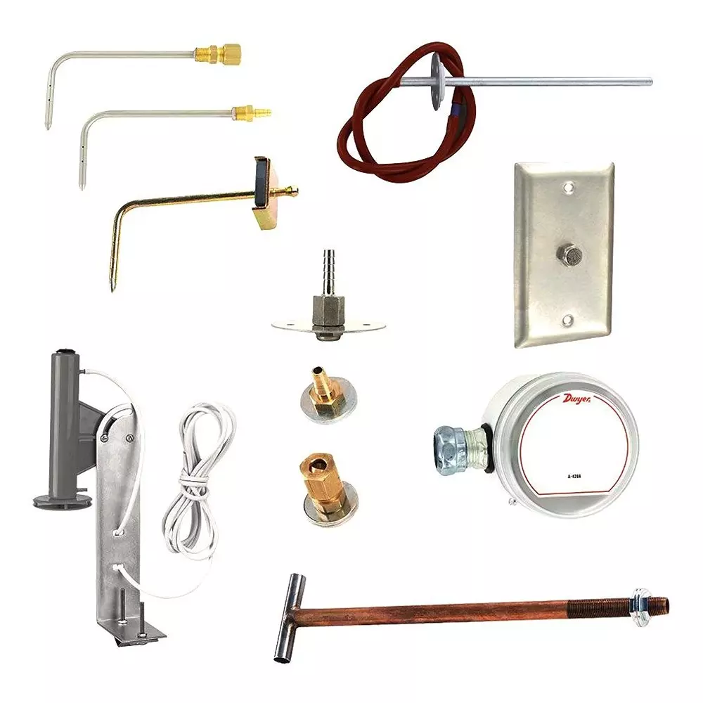 DWYER Static Pressure Tip W/Flange, Sensor, 8", A-493.