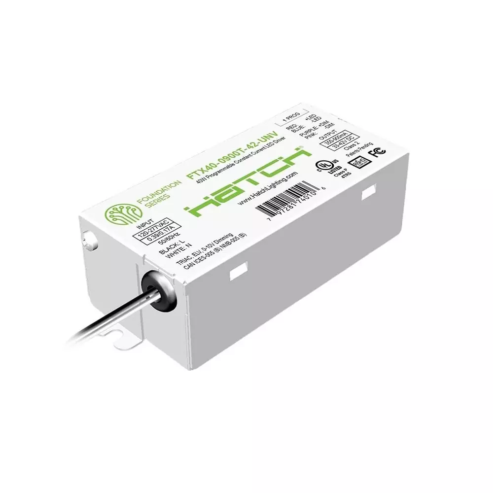 HATCH LED Drivers Power Supply Chassis Mount 1 Output 40 W, FTX40-0900T-42-UNV