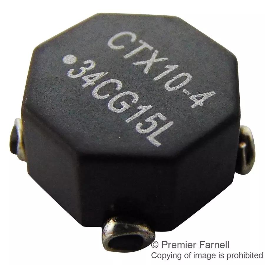 EATON COILTRONICS INDUCTOR, 9.6UH, 5.4A, 20%, CTX10-4-R