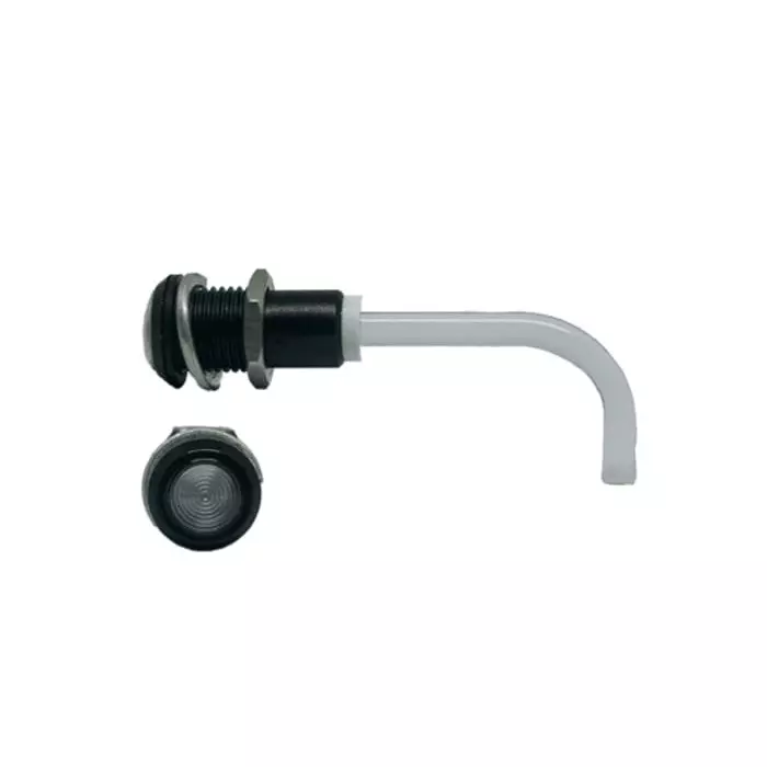 BIVAR Panel Mount Right Angle LED Light Pipe Clear Round Lens, RHD-0700-3500-F9PZ67PR