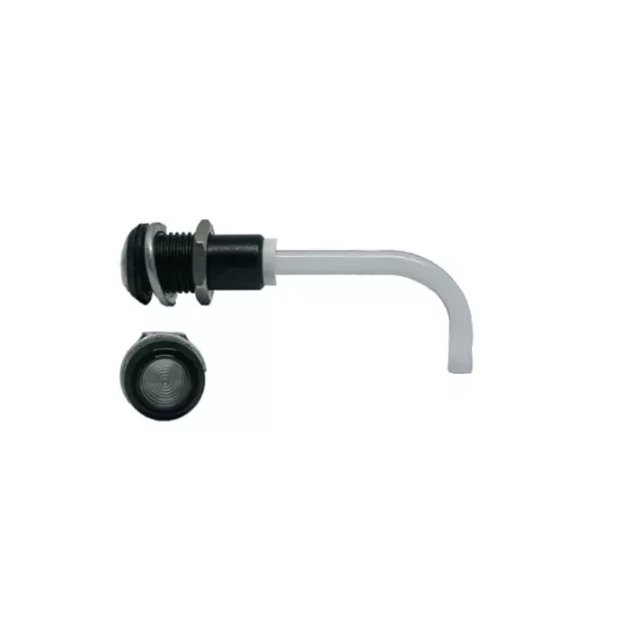 BIVAR Panel Mount Right Angle LED Light Pipe Clear Round Lens, RHD-0900-2000-F9PZ67PR