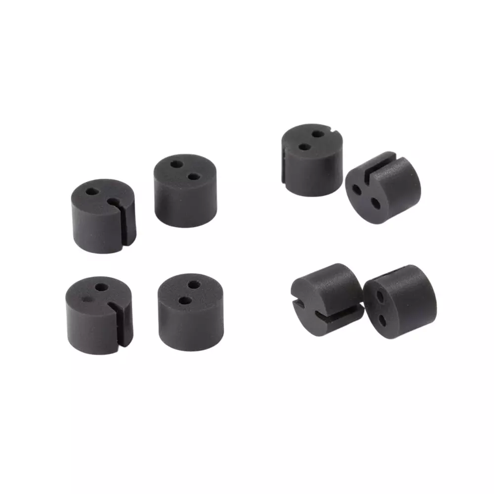 BIVAR Self-Retaining LED Mounts Extruded Polyvinyl Chloride T-1 3/4 (5 mm) LED Size Black, ELM 1-875