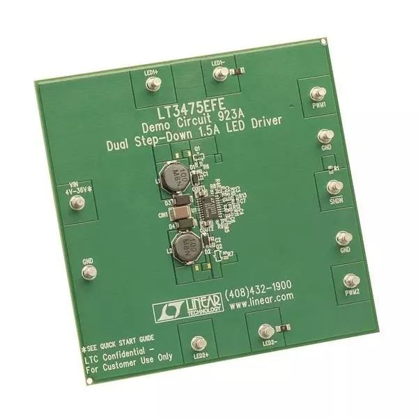 Analog Devices LT3475 Series Demonstration Boards 4 to 36 V Operating Supply Voltage, DC923A