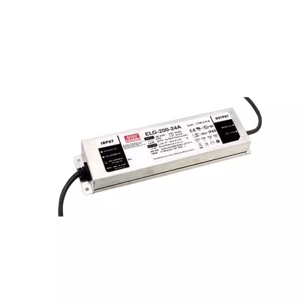 Mean Well ELG-200 Series LED Drivers Power Supply 1 Output 244.094 mm (9.61 inch) With Dimming, ELG-200-12B