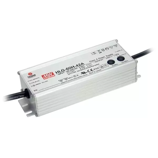 Mean Well HLG-60H Series LED Drivers Power Supply 1 Output 147.2 mm (5.795 inch) With Dimming, HLG-60H-48AB