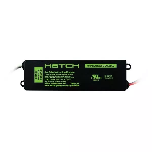 HATCH LC12 Series LED Drivers Power Supply 1 Output 123.4 mm (4.858 inch) Without Dimming, LC12-0350N-120-C