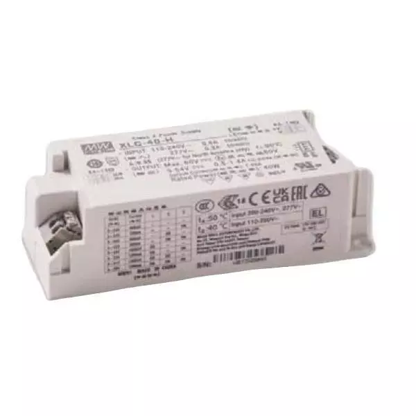 Mean Well XLC-40-DA2 Series LED Drivers Power Supply 1 Output 107 mm (4.213 inch) With Dimming, XLC-40-H-DA2