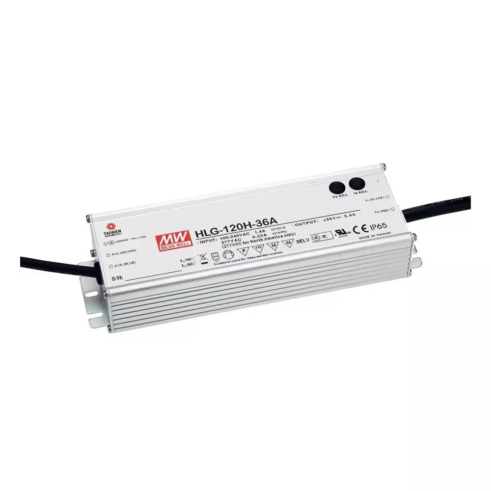 Mean Well LED Drivers Power Supply Chassis Mount 1 Output 150.5 W, HLG-120H-C700B