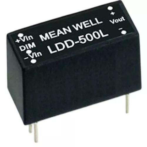 Mean Well LED Drivers Power Supply Through Hole Mount 1 Output 16 W, LDD-500L