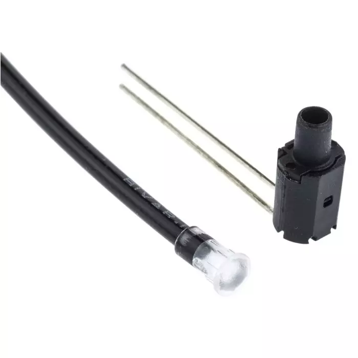 BIVAR PCB Mounted Flexible LED Light Pipe Clear Round Lens Red/Green LED included, FLPR6.0-BC