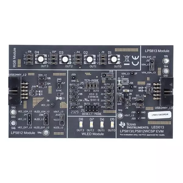 TEXAS INSTRUMENTS LP5813-12WCSP Series Evaluation Modules 3.3 V Operating Supply Voltage, LP5813-12WCSPEVM