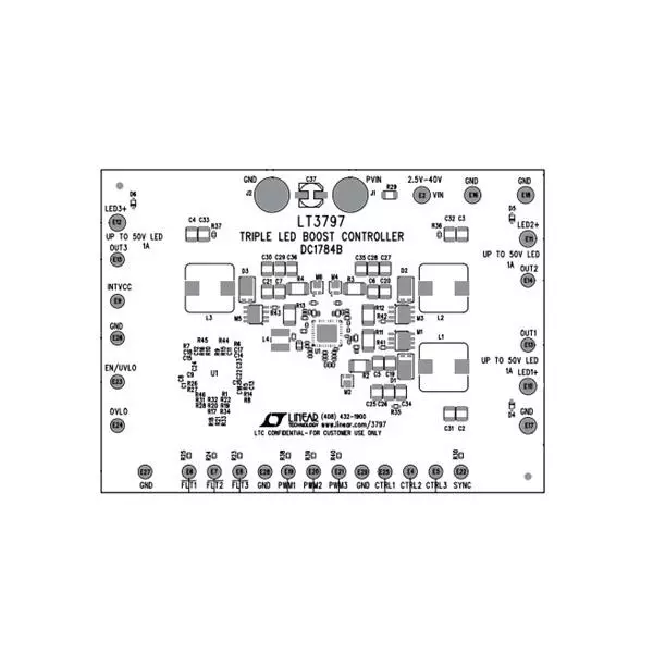 Analog Devices LT3797 Series Demonstration Boards 2.5 to 40 V Operating Supply Voltage, DC1784B