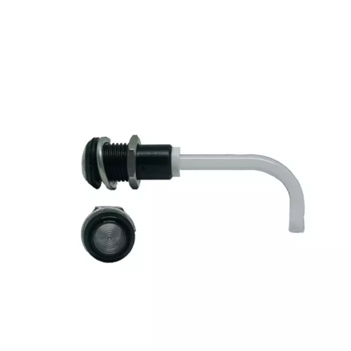 BIVAR Panel Mount Right Angle LED Light Pipe Clear Round Lens, RHD-0700-2000-F9PZ67PR (Pack of 100 Pcs)