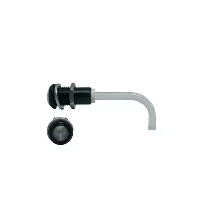 BIVAR Panel Mount Right Angle LED Light Pipe Clear Round Lens, RHD-1100-3000-F9PZ67PR