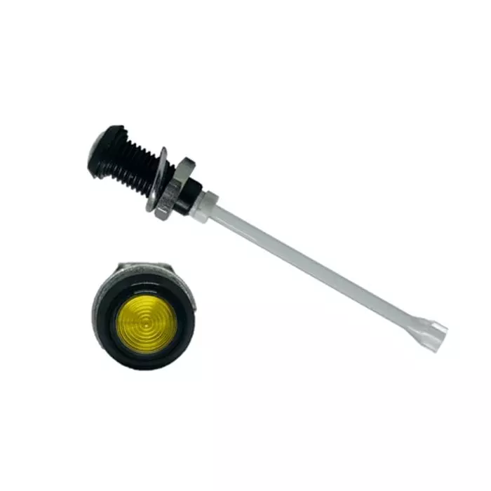 BIVAR Panel Mount Vertical LED Light Pipe Yellow Round Lens, RHD-1890-F9PZY67PR