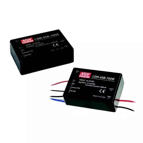 Mean Well LDH-45 Series LED Drivers Power Supply 1 Output 75 mm (2.953 inch) With Dimming, LDH-45A-700