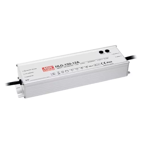 Mean Well HLG-150H Series LED Drivers Power Supply 1 Output 228 mm (8.976 inch) Without Dimming, HLG-150H-15