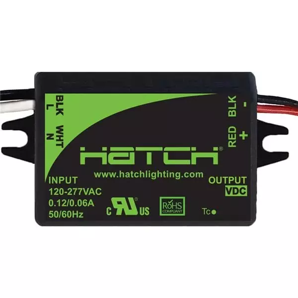 HATCH L Series Constant Voltage LED Drivers Series LED Drivers Power Supply 1 Output 48.8 mm (1.921 inch) Without Dimming, LV004W-12-UNV