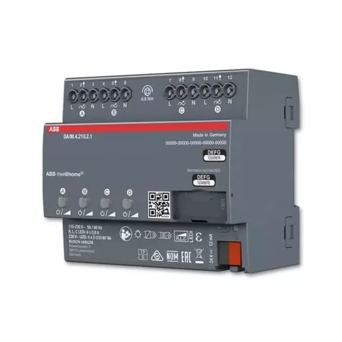 ABB DA Dimming Controller Dimming Controller, DIN Rail Mount, 230 V, 2CKA006220A0729 DA/M.4.210