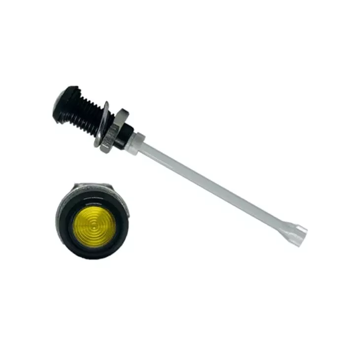 BIVAR Panel Mount Vertical LED Light Pipe Yellow Round Lens, RHD-1910-F6PZY67PR (Pack of 100 Pcs)