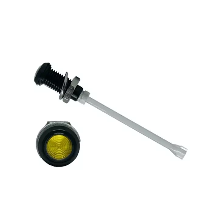 BIVAR Panel Mount Vertical LED Light Pipe Yellow Round Lens, RHD-2390-F9PZY67PR