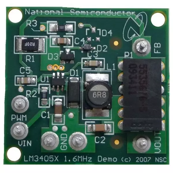 TEXAS INSTRUMENTS LM3405 Series Evaluation Boards 3 to 15 V Operating Supply Voltage, LM3405XEVAL/NOPB