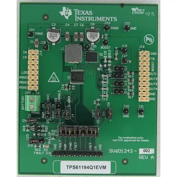 TEXAS INSTRUMENTS TPS61194 Series Evaluation Modules 4.5 to 40 V Operating Supply Voltage, TPS61194Q1EVM