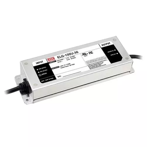 Mean Well ELG-100U Series LED Drivers Power Supply 1 Output 199 mm (7.835 inch) Without Dimming, ELG-100U-42A