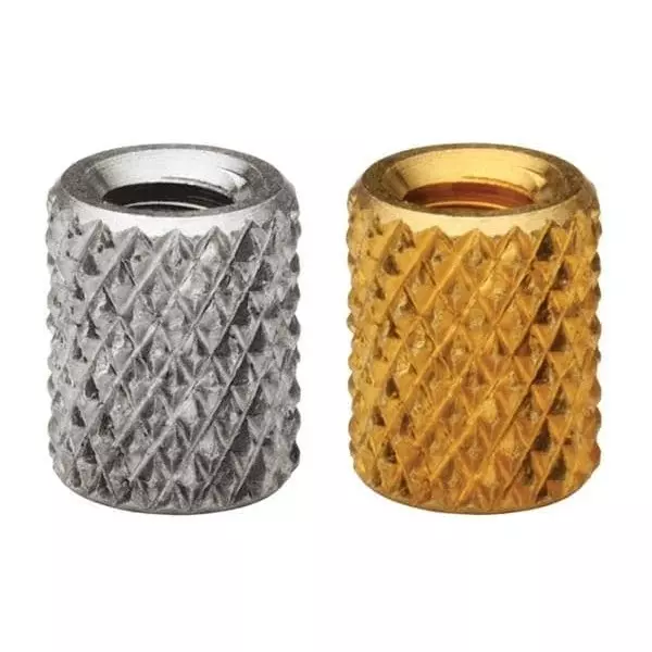 SI Threaded Insert 8-32 Thread 3.18 mm (0.125 Inch) Leaded Brass 6.35 mm (0.25 Inch), STKB-832-4