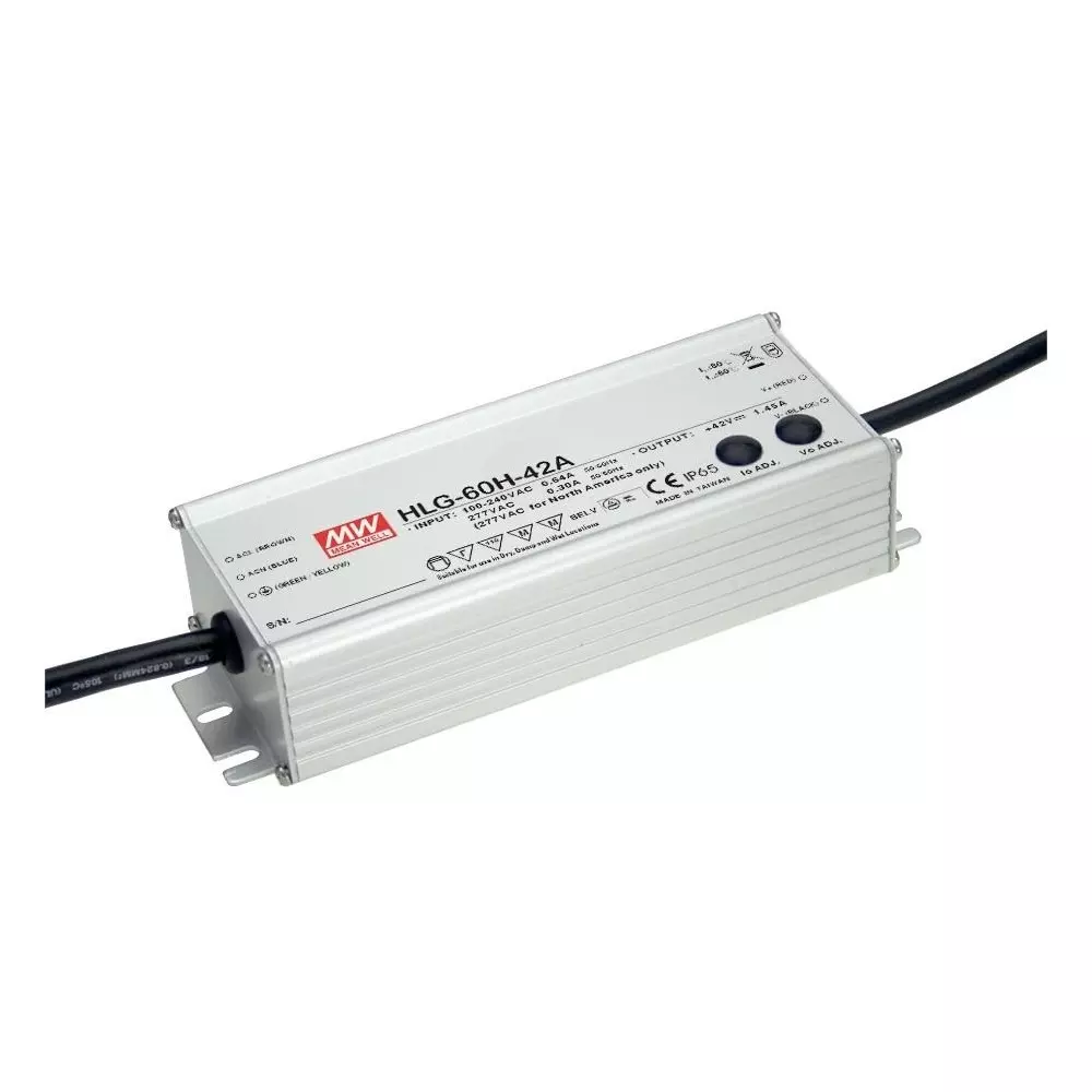 Mean Well LED Drivers Power Supply Chassis Mount 1 Output 70 W, HLG-60H-C700A
