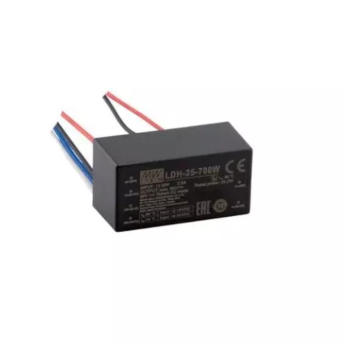Mean Well LED Drivers Power Supply Panel Mount 1 Output 25.2 W, LDH-25-700W