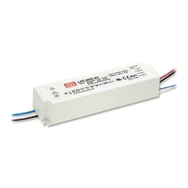 Mean Well LED Drivers Power Supply Chassis Mount 1 Output 60 W, LPF-60D-20