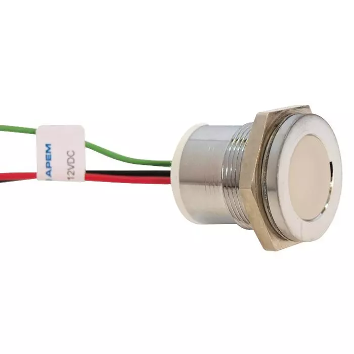 APEM Indic Flsh Chrme Tri Col 24VDC,Ip67, Q22F7CZZRYG24E
