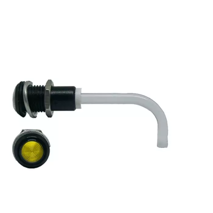 BIVAR Panel Mount Right Angle LED Light Pipe Yellow Round Lens, RHD-0700-3500-F9PZY67PR (Pack of 100 Pcs)