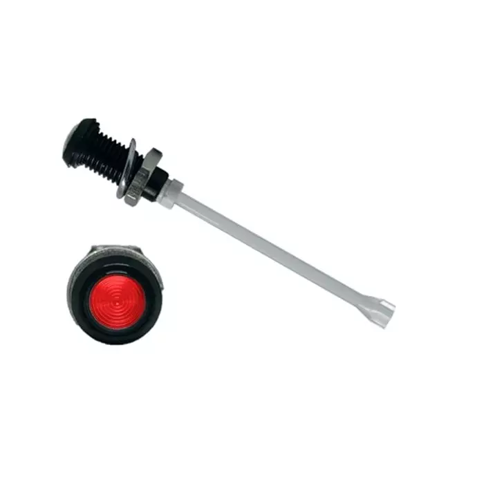 BIVAR Panel Mount Vertical LED Light Pipe Red Round Lens, RHD-2390-F9PZR67PR (Pack of 100 Pcs)