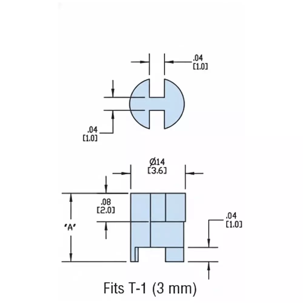 Heyco LED Spacers PVC and Nylon 25.4 mm Body Length, 11039