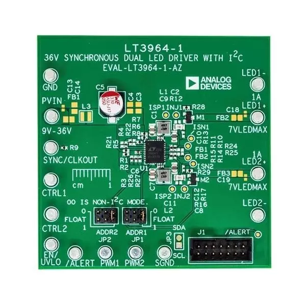 Analog Devices LT3964-1 Series Evaluation Boards 9 to 36 V Operating Supply Voltage, EVAL-LT3964-1-AZ