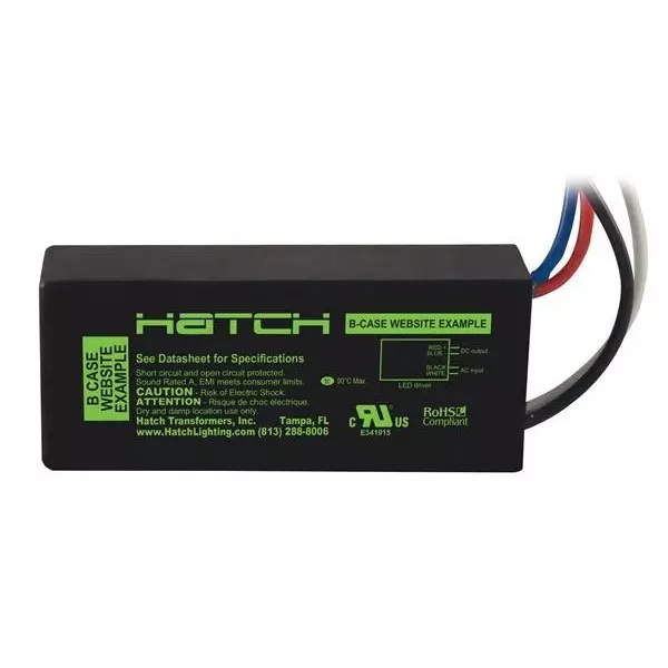 HATCH L Series Constant Current LED Drivers Series LED Drivers Power Supply 1 Output 79.8 mm (3.142 inch) With Dimming, LC12-0350P-120-B