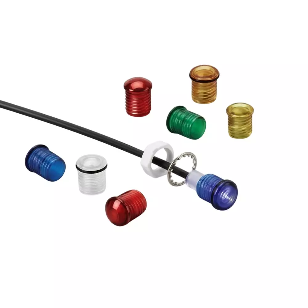 VCC Flexible Light Pipes Panel Mount Vertical Orientation 152.4 mm Body Length, FLX_441_RTP_06